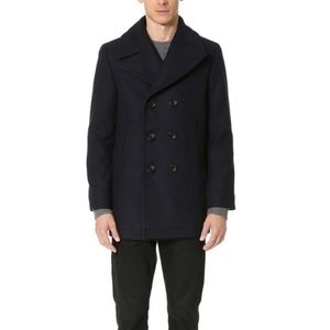 Club Monaco Virgin Wool Double Breasted Peacoat Size Medium